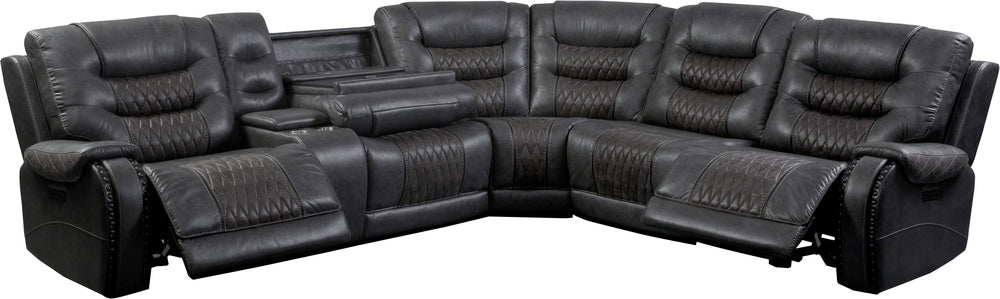 Outlaw - Stallion 6 Piece Modular Power Sectional with Drop Down Table
