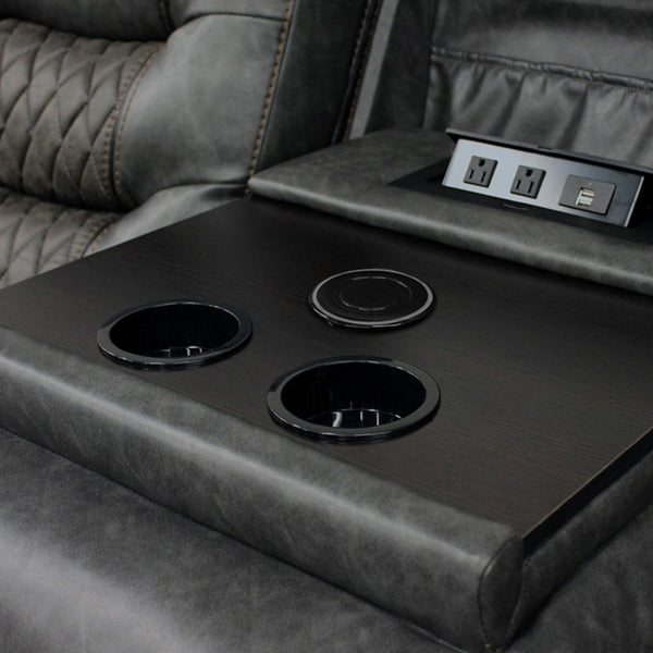 Outlaw - Stallion 6 Piece Modular Power Sectional with Drop Down Table