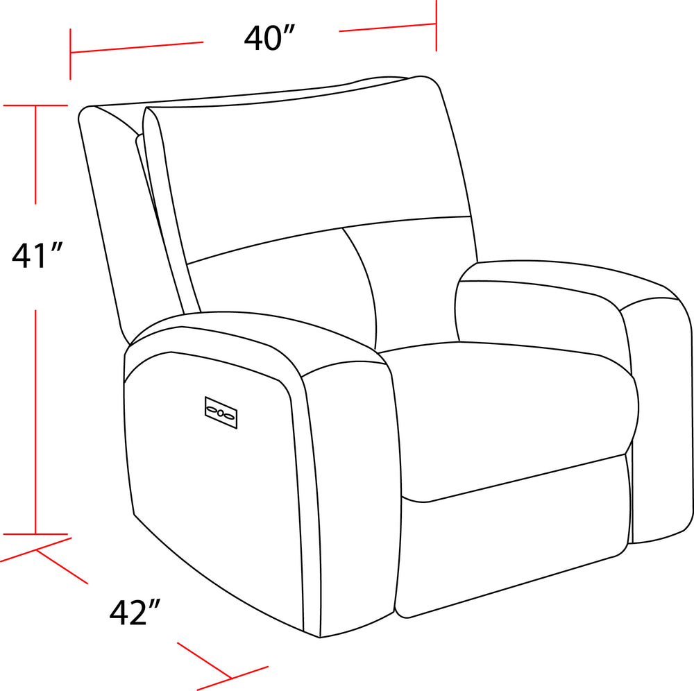 Polaris - Slate Power Recliner