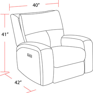 Polaris - Slate Power Recliner