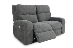 Polaris - Bizmark Grey Power Reclining Loveseat