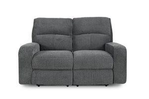 Polaris - Bizmark Grey Power Reclining Loveseat