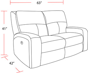 Polaris - Kahlua Power Reclining Loveseat