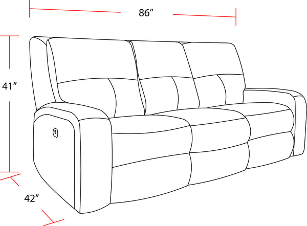 Polaris - Kahlua Power Reclining Sofa