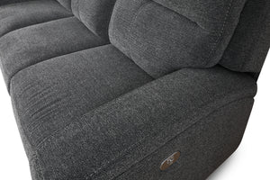 Polaris - Bizmark Grey 6 Piece Modular Power Reclining Sectional with Power Adjustable Headrests