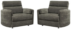 Radius Xl - Krypton Extra Wide Power Glider Recliner Two Pack