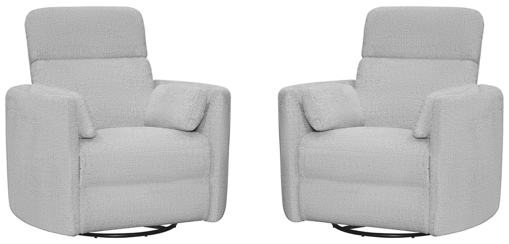 Radius - Angora Linen Manual Swivel Recliner Two Pack