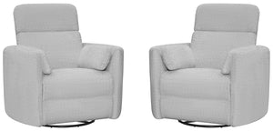 Radius - Angora Linen Manual Swivel Recliner Two Pack