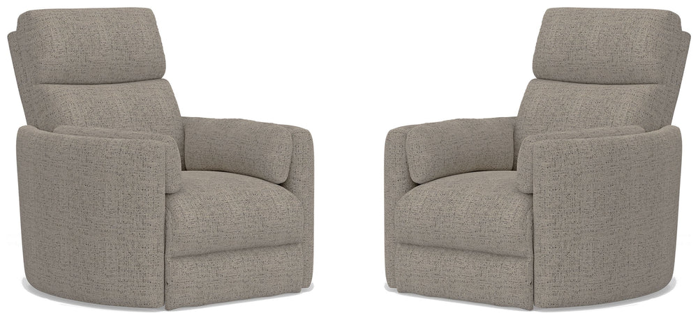 Radius - Burlap Manual Swivel Recliner Two Pack