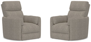 Radius - Burlap Manual Swivel Recliner Two Pack
