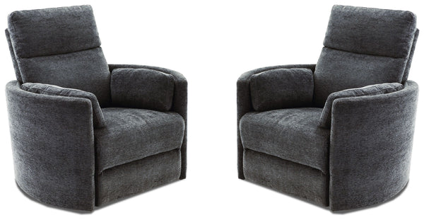 Radius - Mediterranean Power Swivel Glider Recliner Two Pack