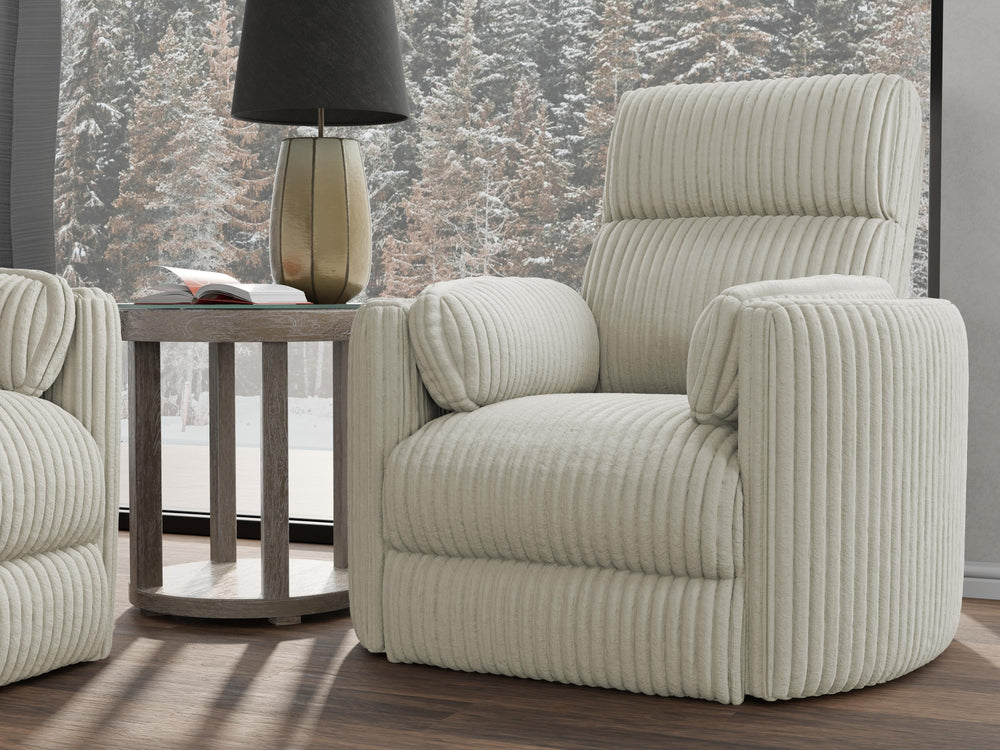 Radius - Mega Ivory Power Swivel Glider Recliner Two Pack