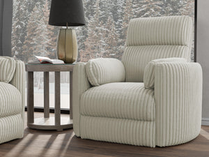Radius - Mega Ivory Power Swivel Glider Recliner Two Pack