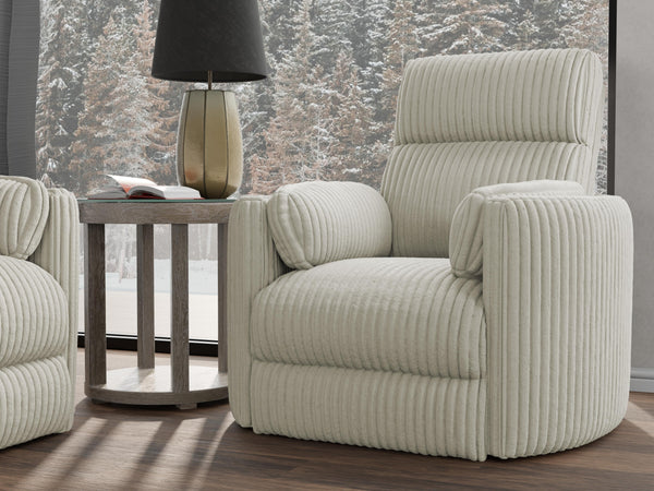 Radius - Mega Ivory Power Swivel Glider Recliner Two Pack
