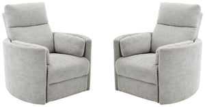 Radius - Mineral Power Swivel Glider Recliner Two Pack