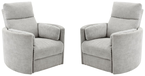 Radius - Mineral Power Swivel Glider Recliner Two Pack