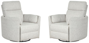 Radius - Natural Beauty Quartz Power Swivel Glider Recliner Two Pack