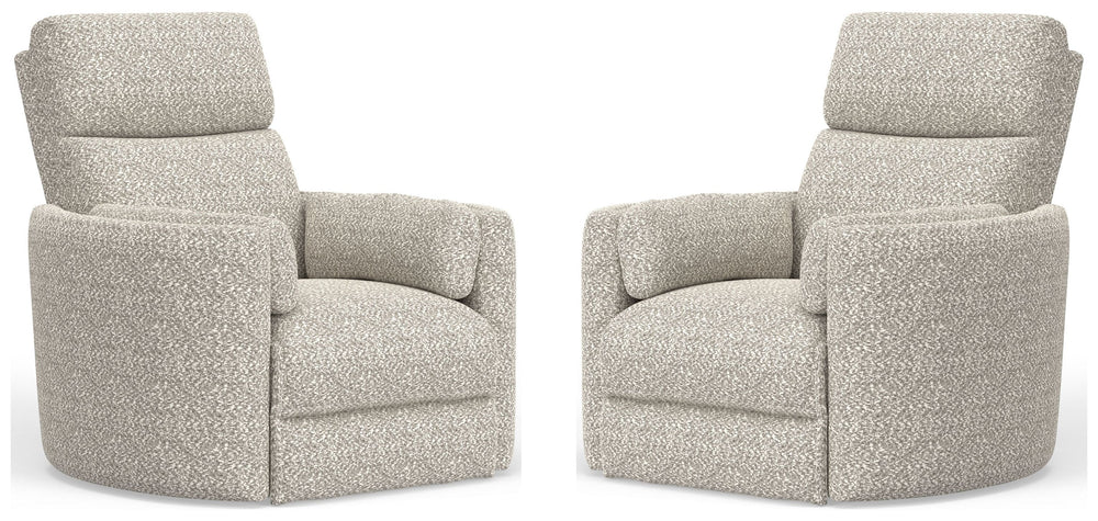Radius - Tatum River Rock Power Swivel Glider Recliner Two Pack
