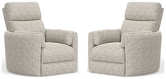 Radius - Tatum River Rock Power Swivel Glider Recliner Two Pack