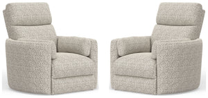 Radius - Tatum River Rock Power Swivel Glider Recliner Two Pack