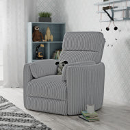 Radius - Mega Grey Swivel Power Glider Recliner