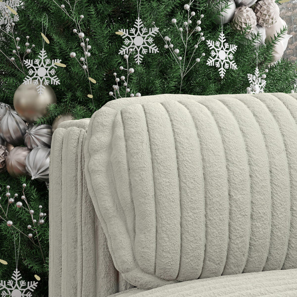 Radius - Mega Ivory Swivel Power Glider Recliner