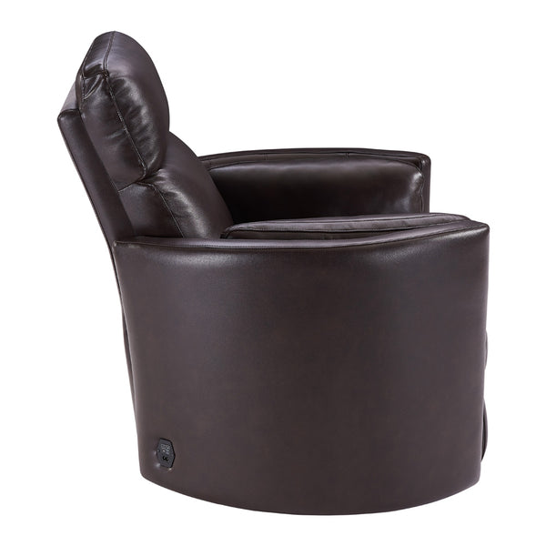 Radius - Florence Brown - Powered By Freemotion Cordless Power Swivel Glider Recliner Two Pack