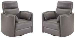 Radius - Florence Heron - Powered By Freemotion Cordless Power Swivel Glider Recliner Two Pack