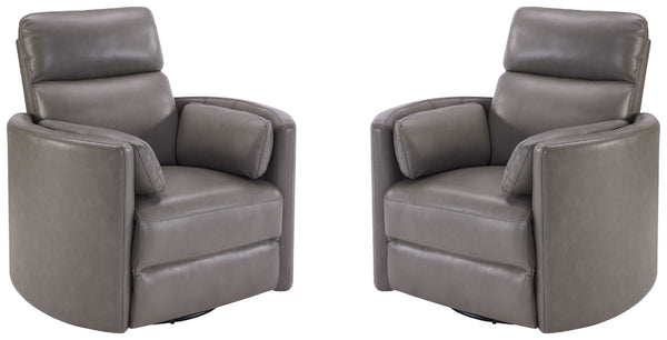 Radius - Florence Heron - Powered By Freemotion Cordless Power Swivel Glider Recliner Two Pack