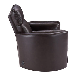 Radius - Florence Brown - Powered By Freemotion Cordless Power Swivel Glider Recliner