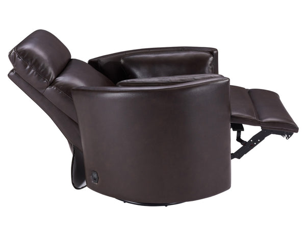 Radius - Florence Brown - Powered By Freemotion Cordless Power Swivel Glider Recliner