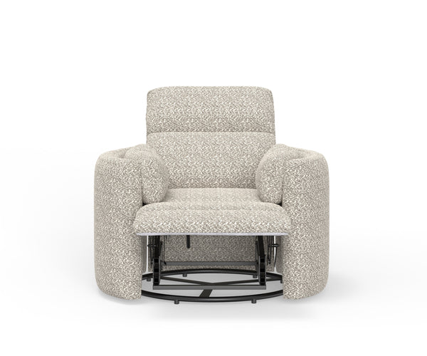 Radius - Tatum River Rock Swivel Power Glider Recliner