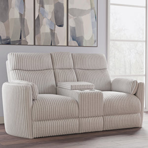 Radius - Mega Ivory Power Glider Reclining Console Loveseat