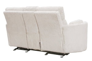 Radius - Mega Ivory Power Glider Reclining Console Loveseat