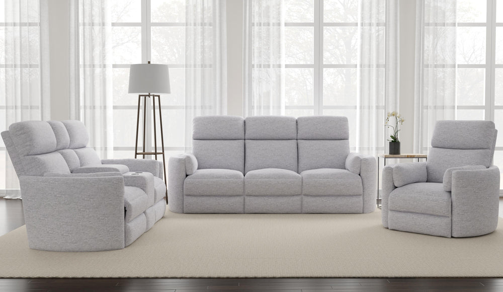 Radius - Mineral Power Glider Reclining Console Loveseat