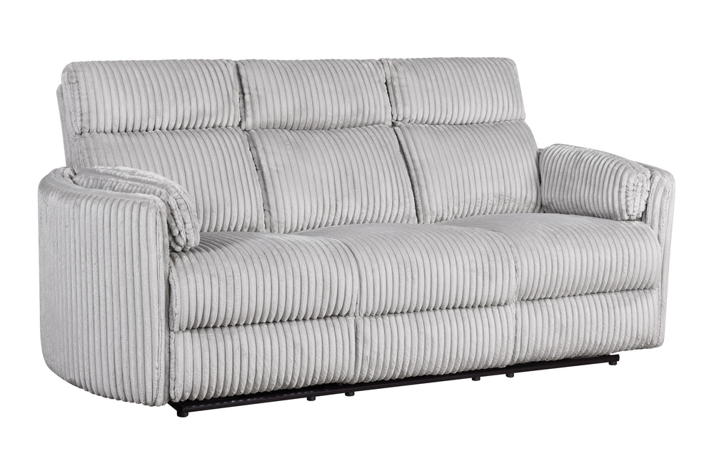 Radius - Mega Grey Power Reclining Sofa Loveseat and Recliner