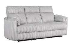 Radius - Mega Grey Power Reclining Sofa Loveseat and Recliner