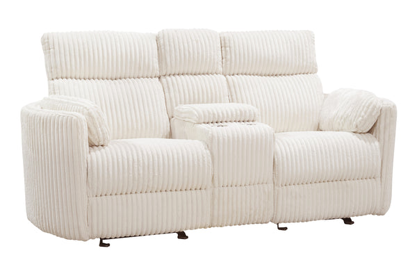 Radius - Mega Ivory Power Reclining Sofa Loveseat and Recliner