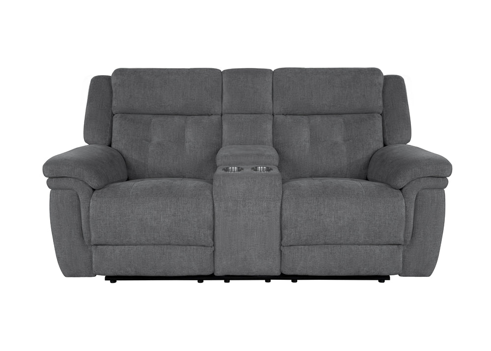 Richland - Bristol Grey Power Reclining Sofa Loveseat and Recliner