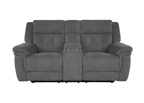 Richland - Bristol Grey Power Reclining Sofa Loveseat and Recliner