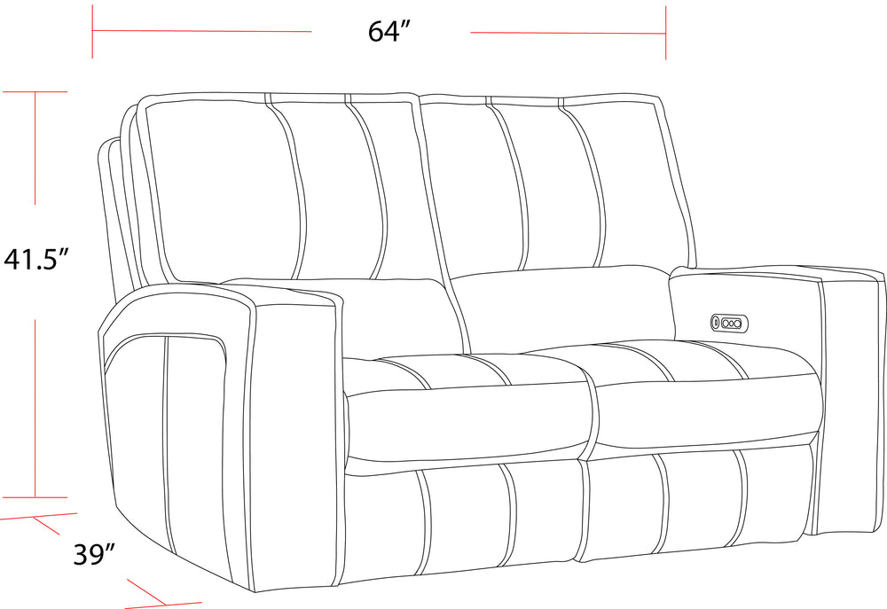 Rockford - Verona Saddle Power Reclining Loveseat