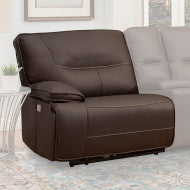 Spartacus - Chocolate Power Left Arm Facing Recliner