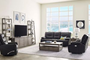 Spartacus - Black Power Reclining Sofa