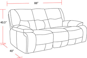 Spartacus - Chocolate Power Reclining Sofa