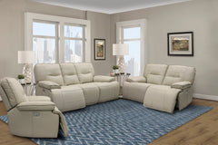 Spartacus - Oyster Power Reclining Sofa Loveseat and Recliner