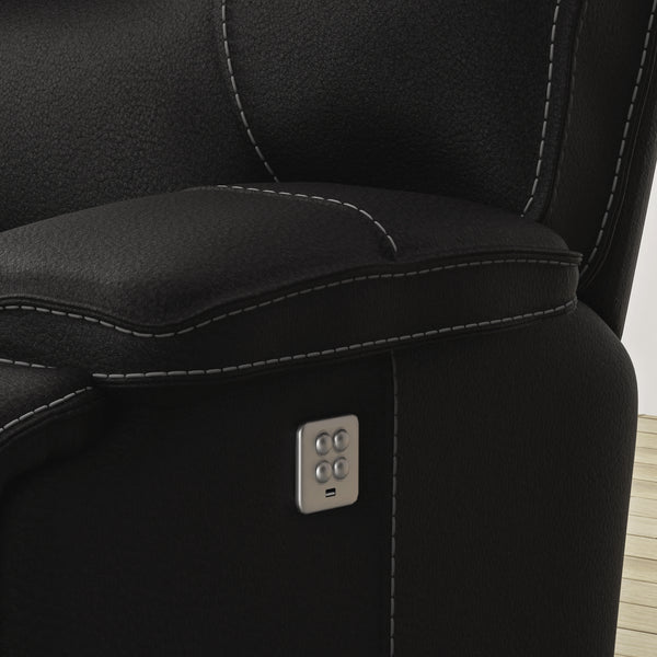 Spartacus - Black 6 Piece Modular Power Reclining Sectional with Power Adjustable Headrests