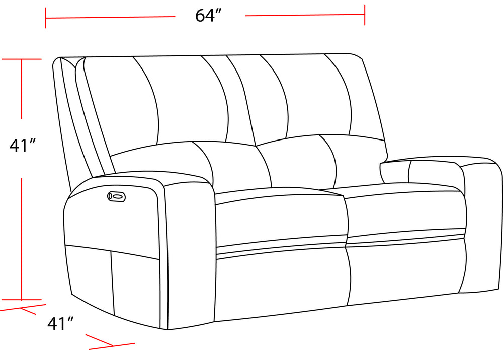 Swift - Bourbon Power Reclining Loveseat