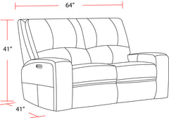 Swift - Bourbon Power Reclining Loveseat