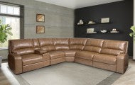 Swift - Bourbon 6 Piece Modular Power Reclining Sectional with Power Adjustable Headrests