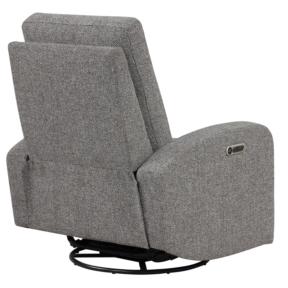Thriller - Natural Beauty Grey Power Swivel Glider Recliner Two Pack